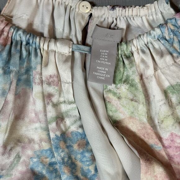 H&M Dress Women M Satin Floral Maxi Lined Halter Keyhole Romantic Wedding Guest - Picture 8 of 15